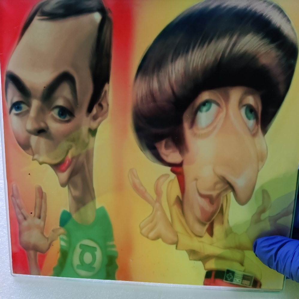 Sheldon and Howard cutting board